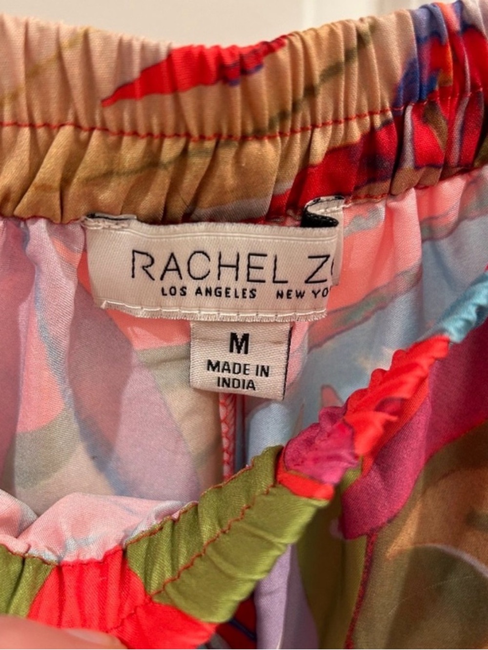 Rachel Zoe Tropical Palm Print Maxi Skirt Boho Pink & Purple Floral Size Medium - Picture 4 of 9